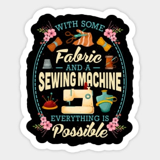 Funny Sewing Sewer Design Sticker